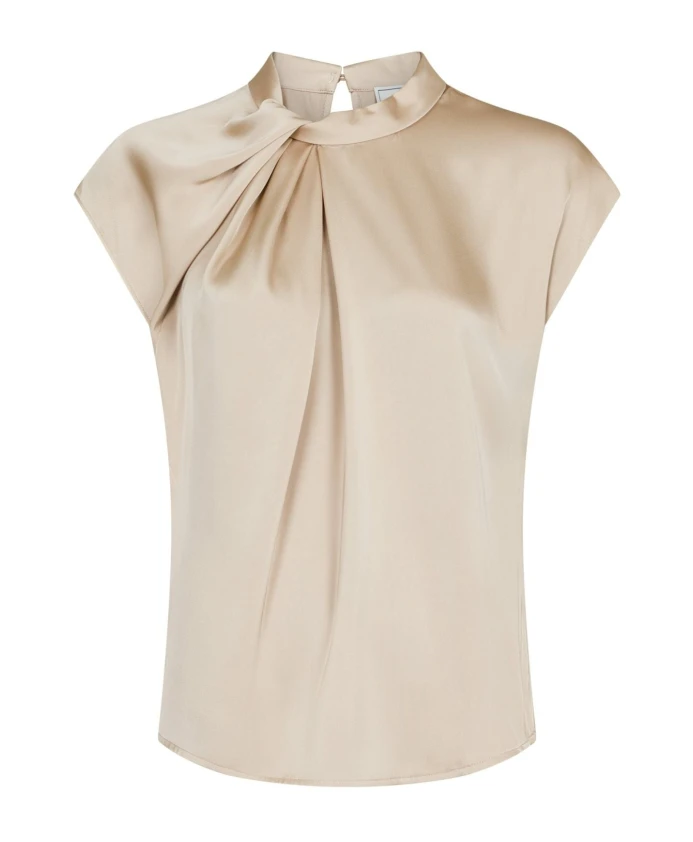 

Свободная атласная блузка «Флер» Neo Noir, бежевый