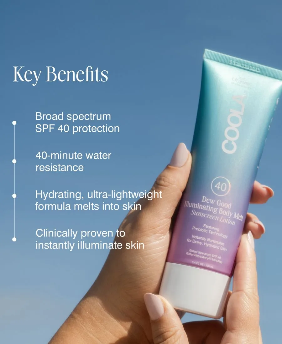 COOLA Солнцезащитный лосьон для тела Dew Good Illuminating Body Melt SPF 40, 3,4 унции — фото 4