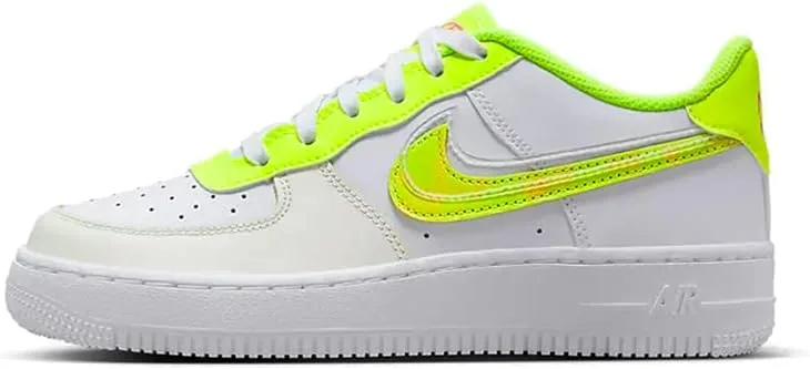 Кроссовки Nike Air Force 1 '07 DV3505-100 с большим оранжевым логотипом Swoosh