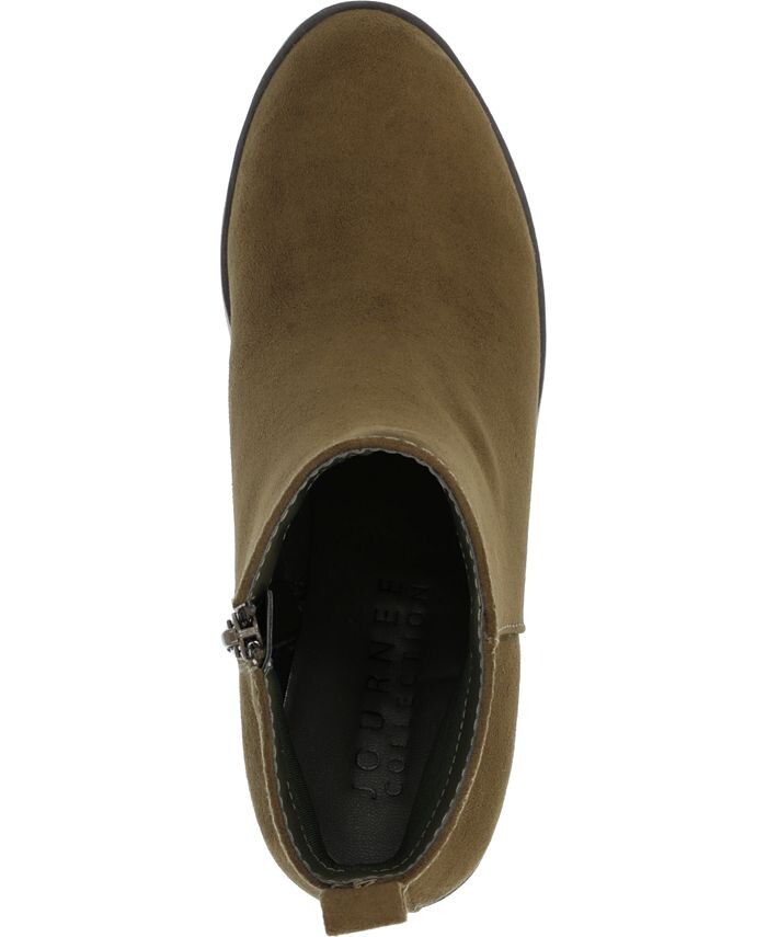 Женские ботинки с круглым носком Cassidy Tru Comfort на пенопластовой протекторной подошве Journee Collection, зеленый — фото 4