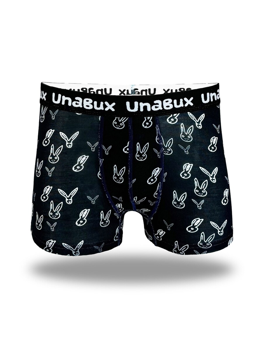 

Боксерские шорты UNABUX BLACK WHITE RABBIT, черный