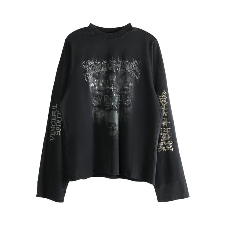 

Футболка Vetements Spirit Cut-Up Long-Sleeve T-Shirt, Magnet