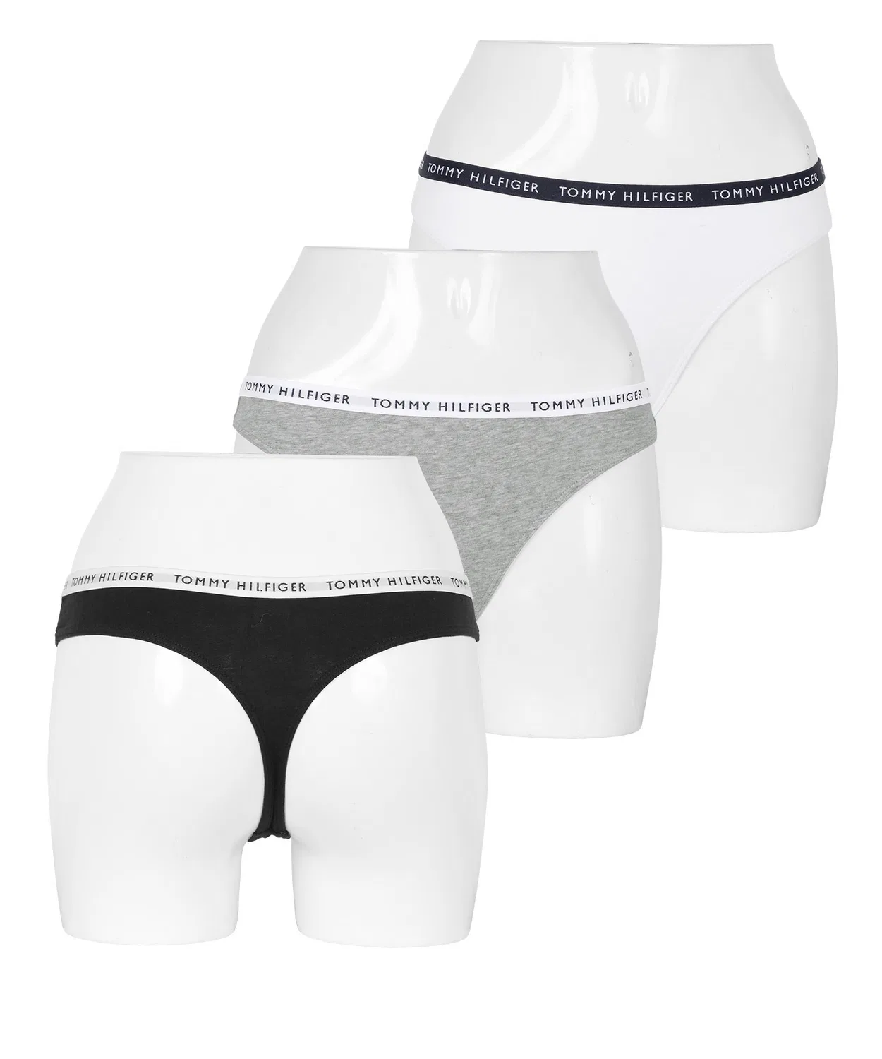 Трусы T-Back 3 шт. Tommy Hilfiger из переработанного хлопка, бежевый