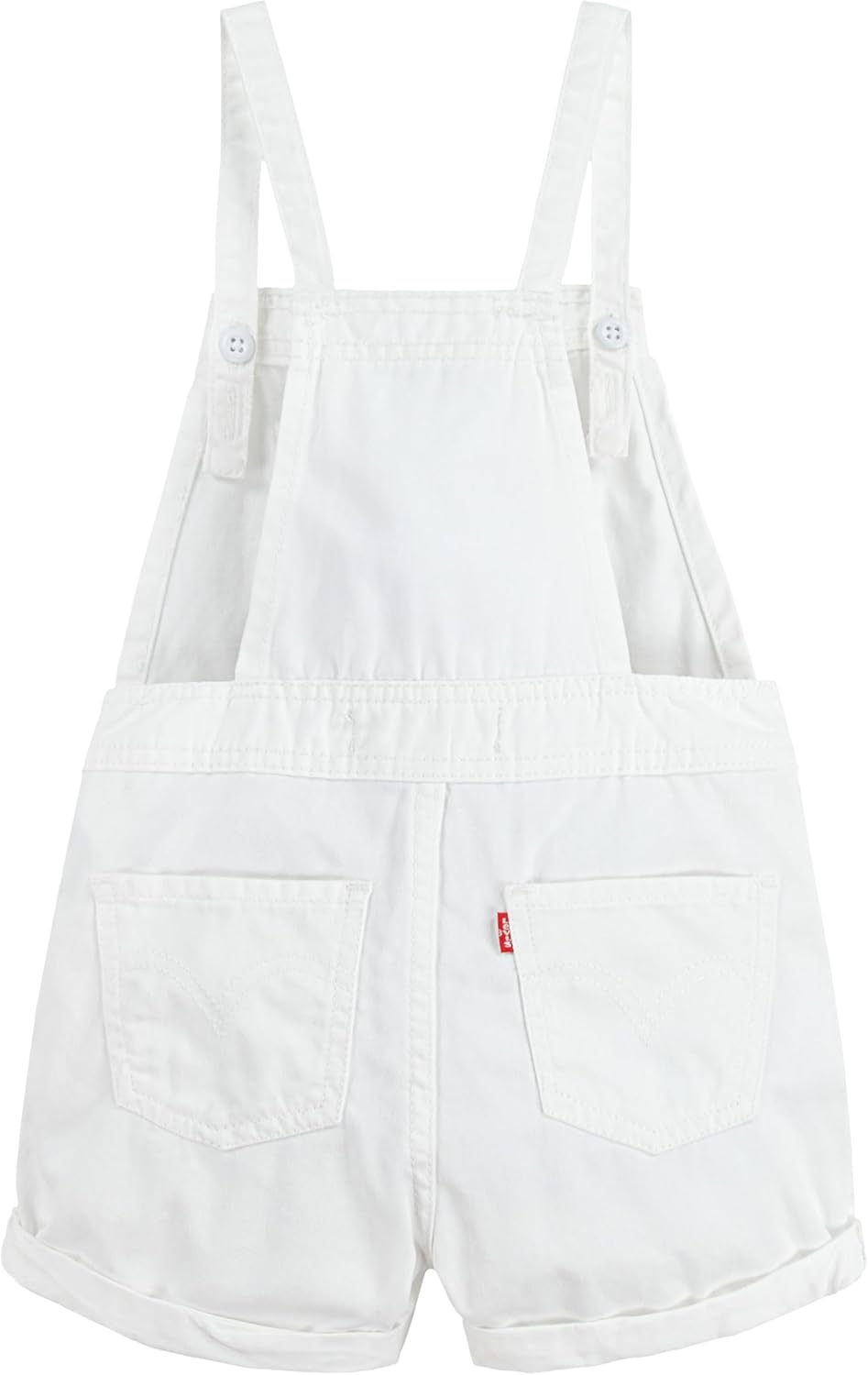 Levi's baby-girls And Baby Denim Shortall, White — фото 2