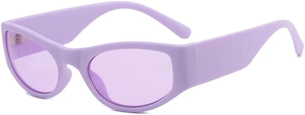 

Солнцезащитные очки с защитой UV400 | Легкая оправа в стиле панк | Для женщин и мужчин | Для занятий спортом на открытом воздухе и вождения DSVIGF, Purple Purple