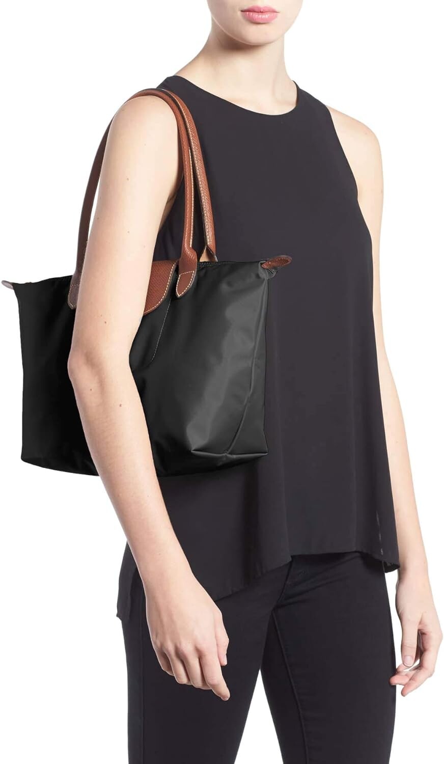 

Сумка-тоут Longchamp 'Medium 'Le Pliage', черная