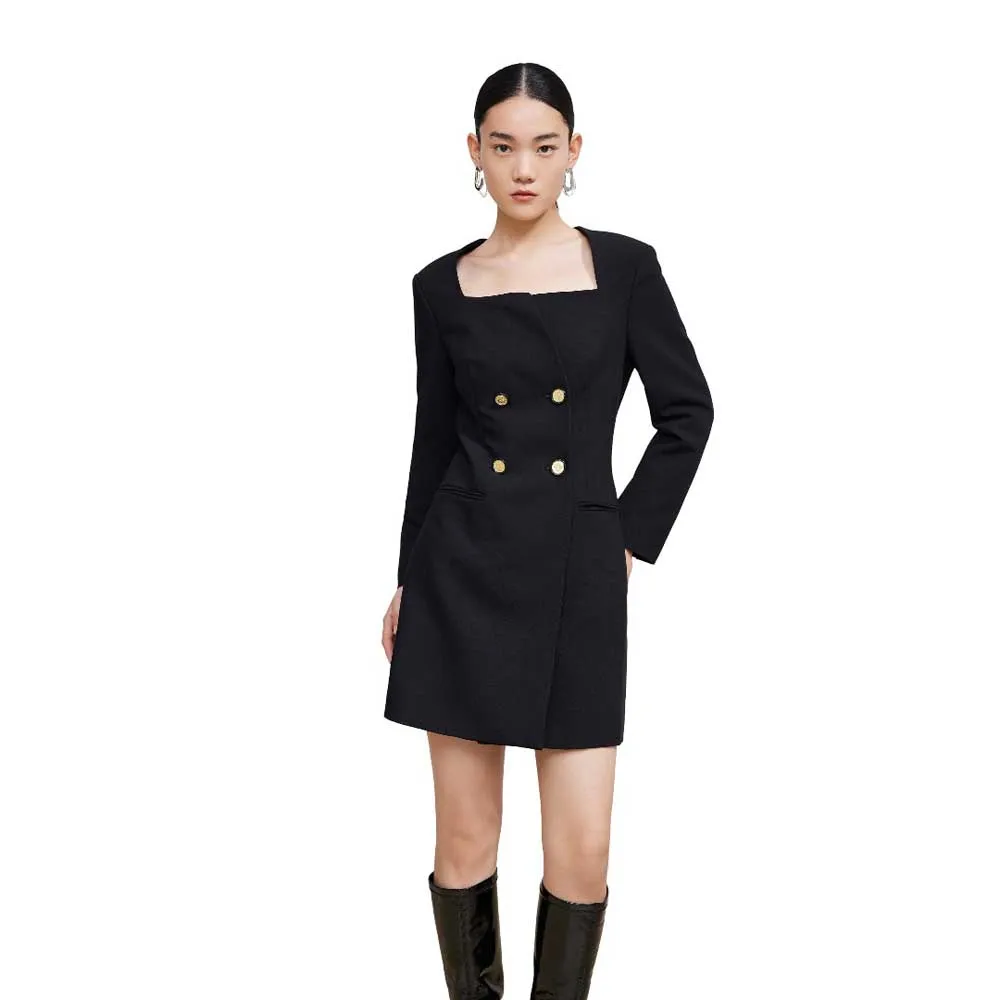 

Платье Lily French Square Neck Little Black, черный