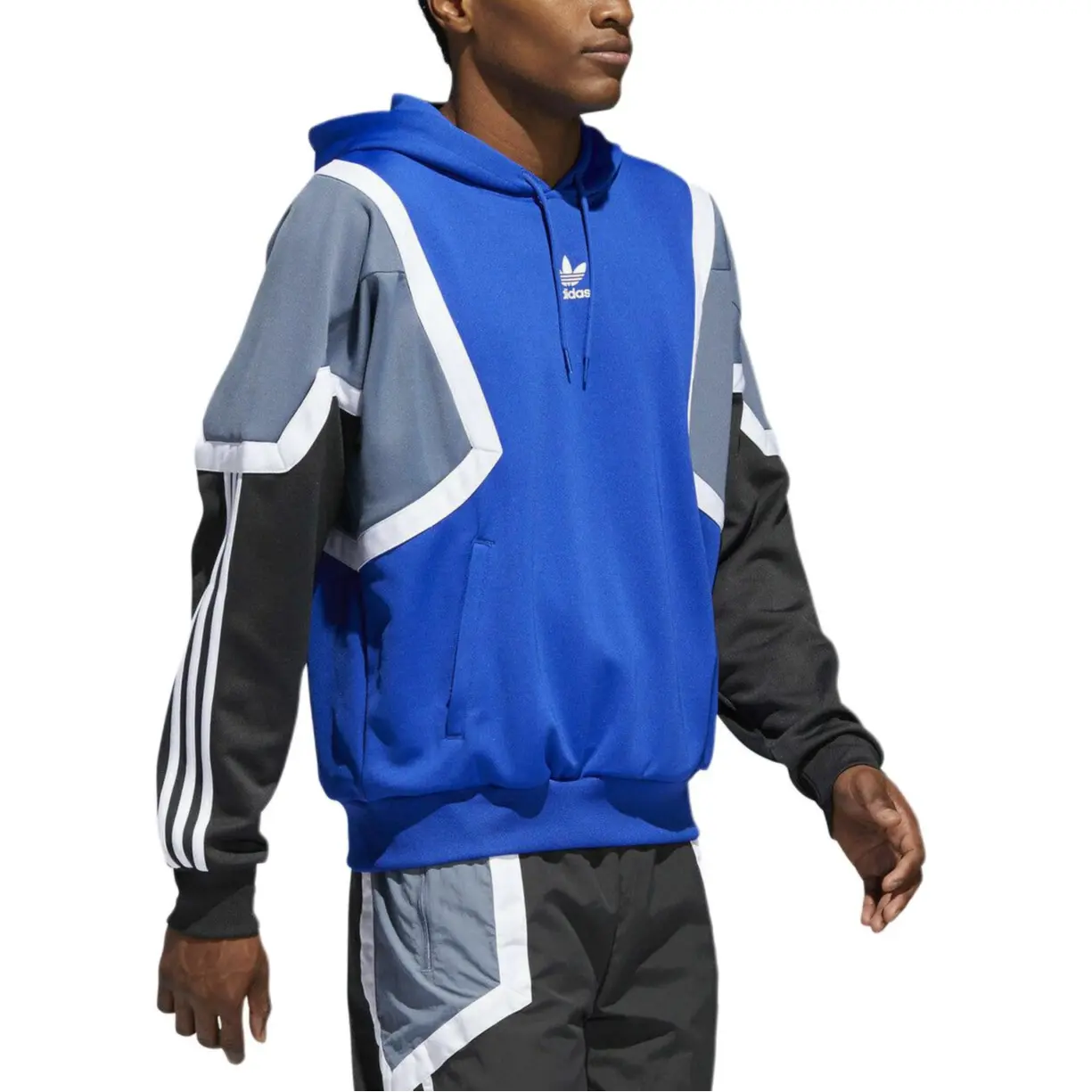 Толстовка мужская синяя Adidas Originals, синий — фото 3
