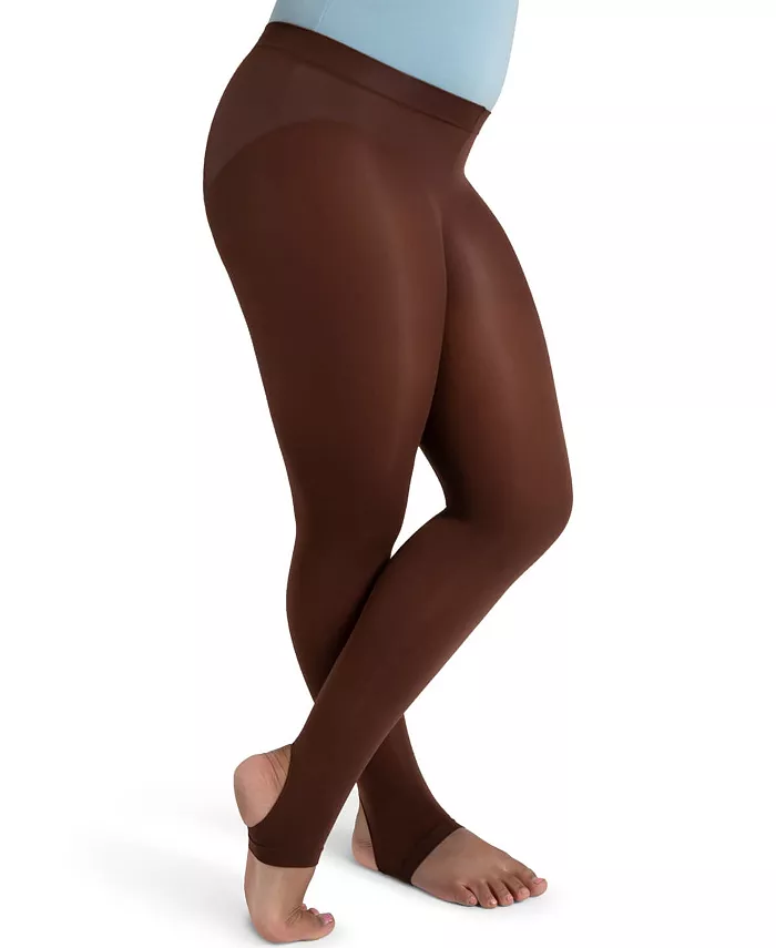 

Ультрамягкие колготки для девочек с поясом и штрипками Capezio, коричневый