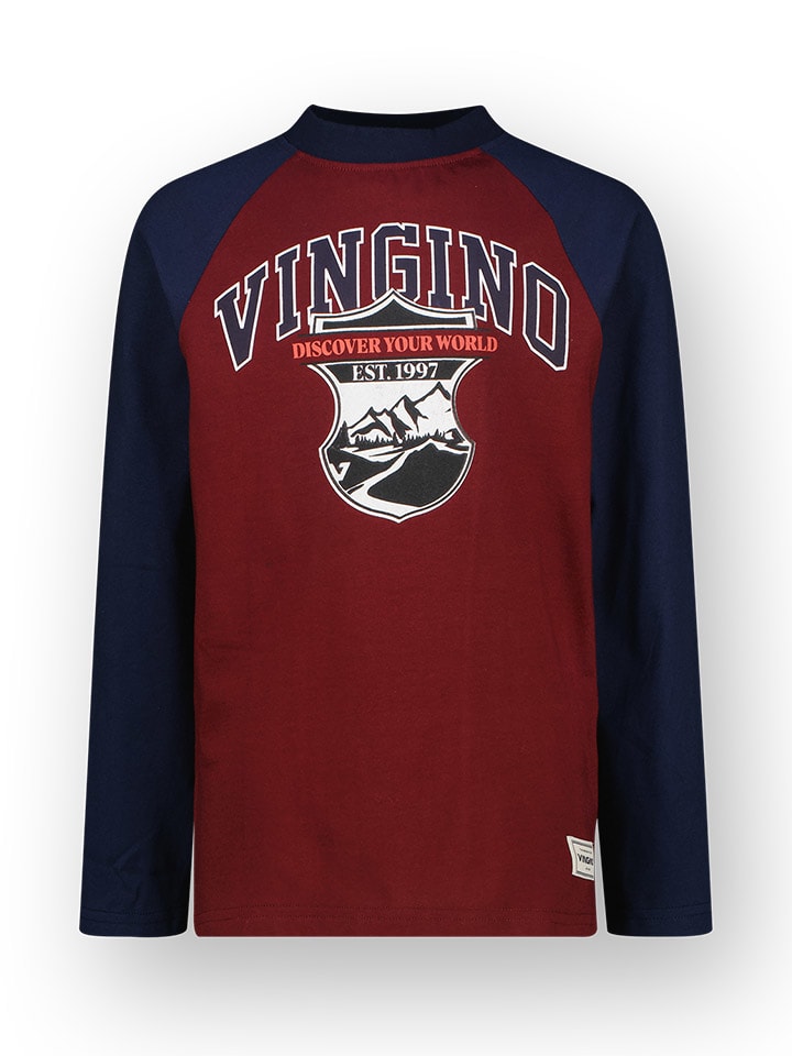 

Vingino Футболка с длинными рукавами "Харуто" красно-темно-синего цвета