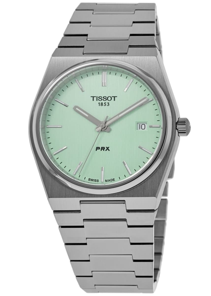 

Мужские часы Tissot PRX Quartz Mint Green Dial Steel T137.410.11.091.01