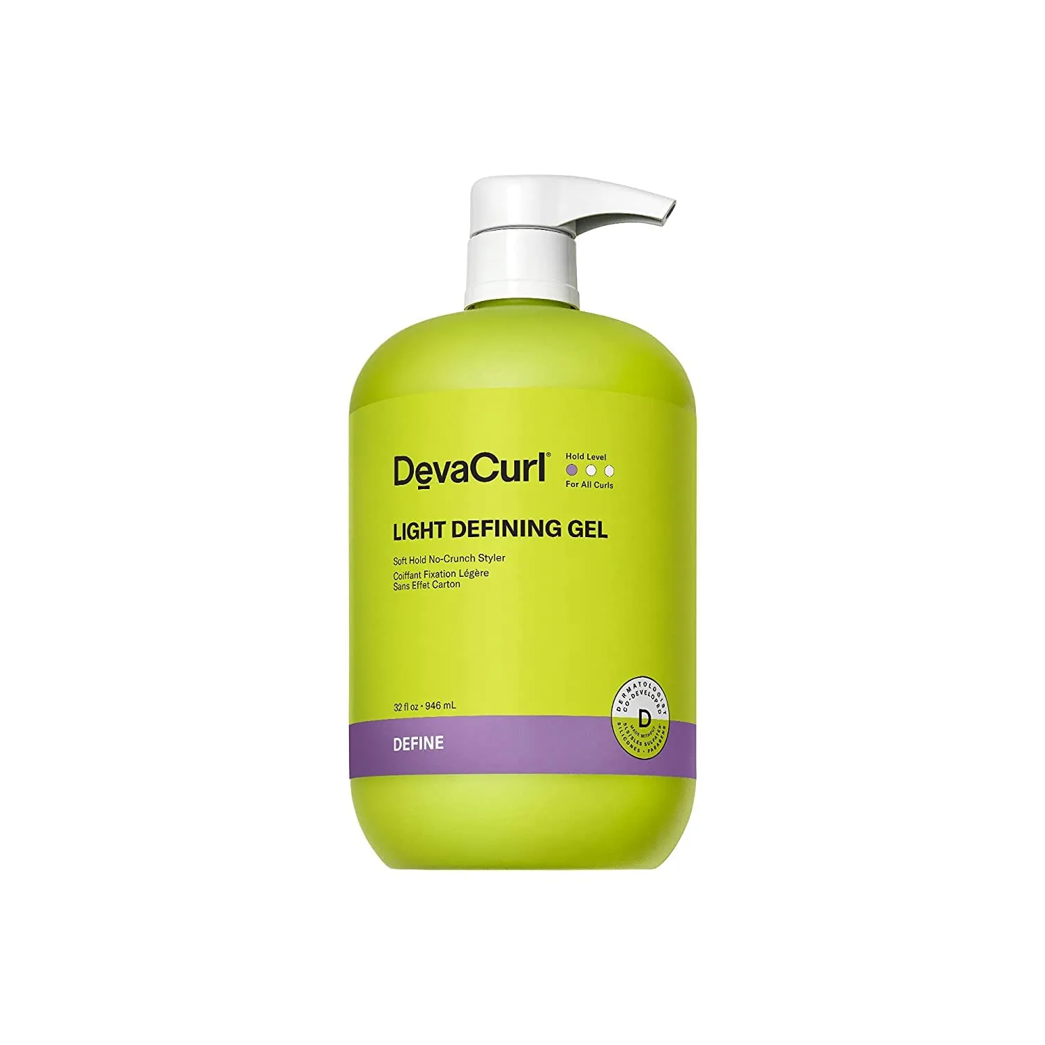 DevaCurl Light Defining Gel - средство для укладки с мягкой фиксацией и защитой от скручивания | Формула, не осыпающаяся | Придает естественную текстуру | Подходит для всех типов кудрей