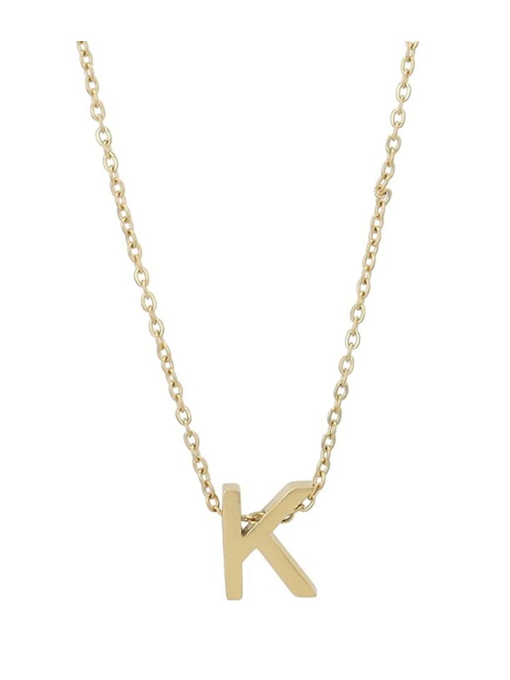 

Adeliás Женское колье - буква N из нержавеющей стали 45+5 в золотом исполнении