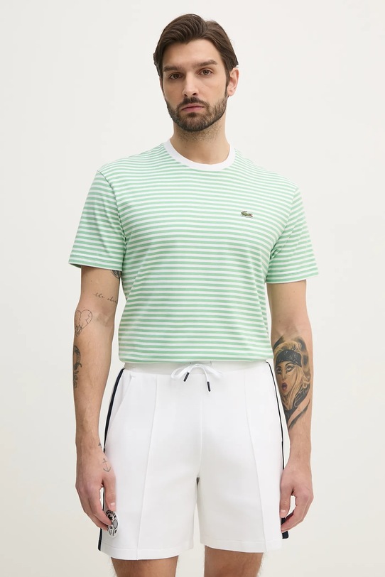 

Хлопковая футболка Lacoste, зеленый