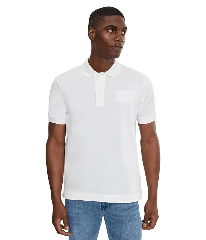Поло Lacoste Classic Fit Embossed Branding, белый
