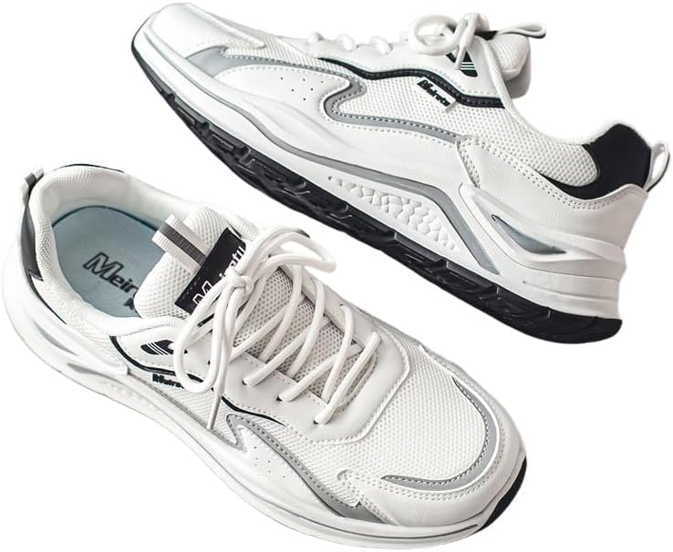 

Мужские легкие дышащие кроссовки Clolinde с сеткой - массивные повседневные белые обувь для студентов, для прогулок и ежедневной носки