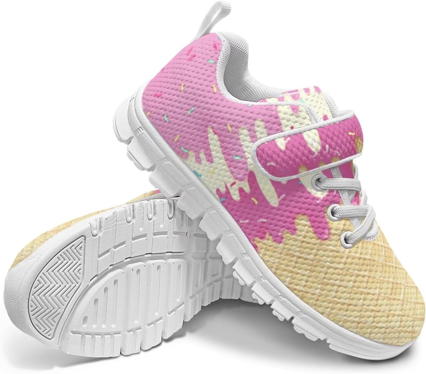 

Кроссовки для мальчиков и девочек, детская обувь из сетчатого материала, унисекс, легкие, дышащие, для бега, тенниса и фитнеса, с одной пряжкой для малышей, маленьких и больших детей, белая подошва Ocwfudsx