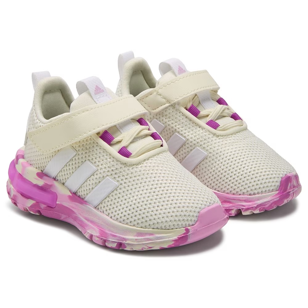 

Детские кроссовки Adidas racer tr23 для малышей, white/flash pink