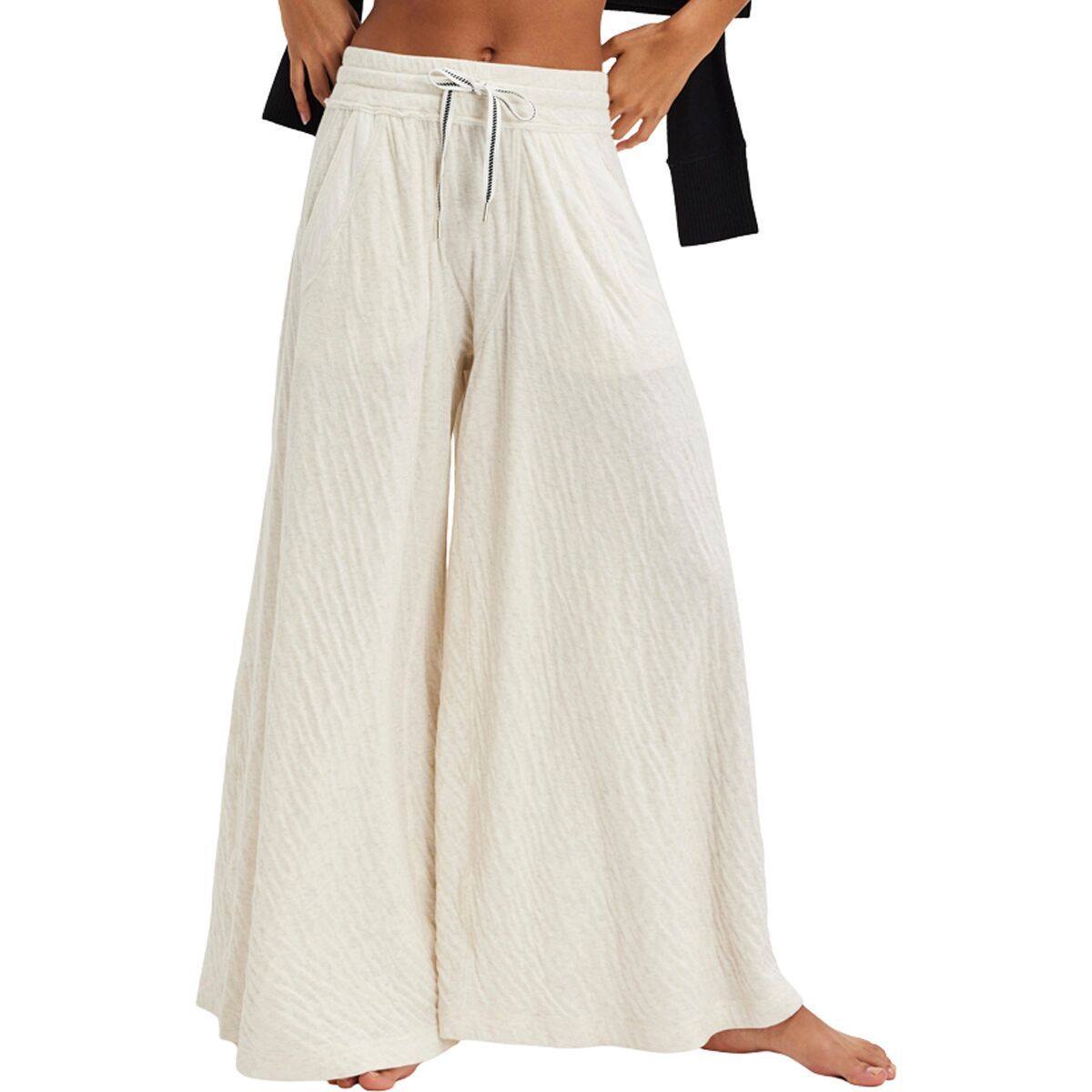 

Широкие брюки Wait a Minute Free People, цвет oatmeal heather comb