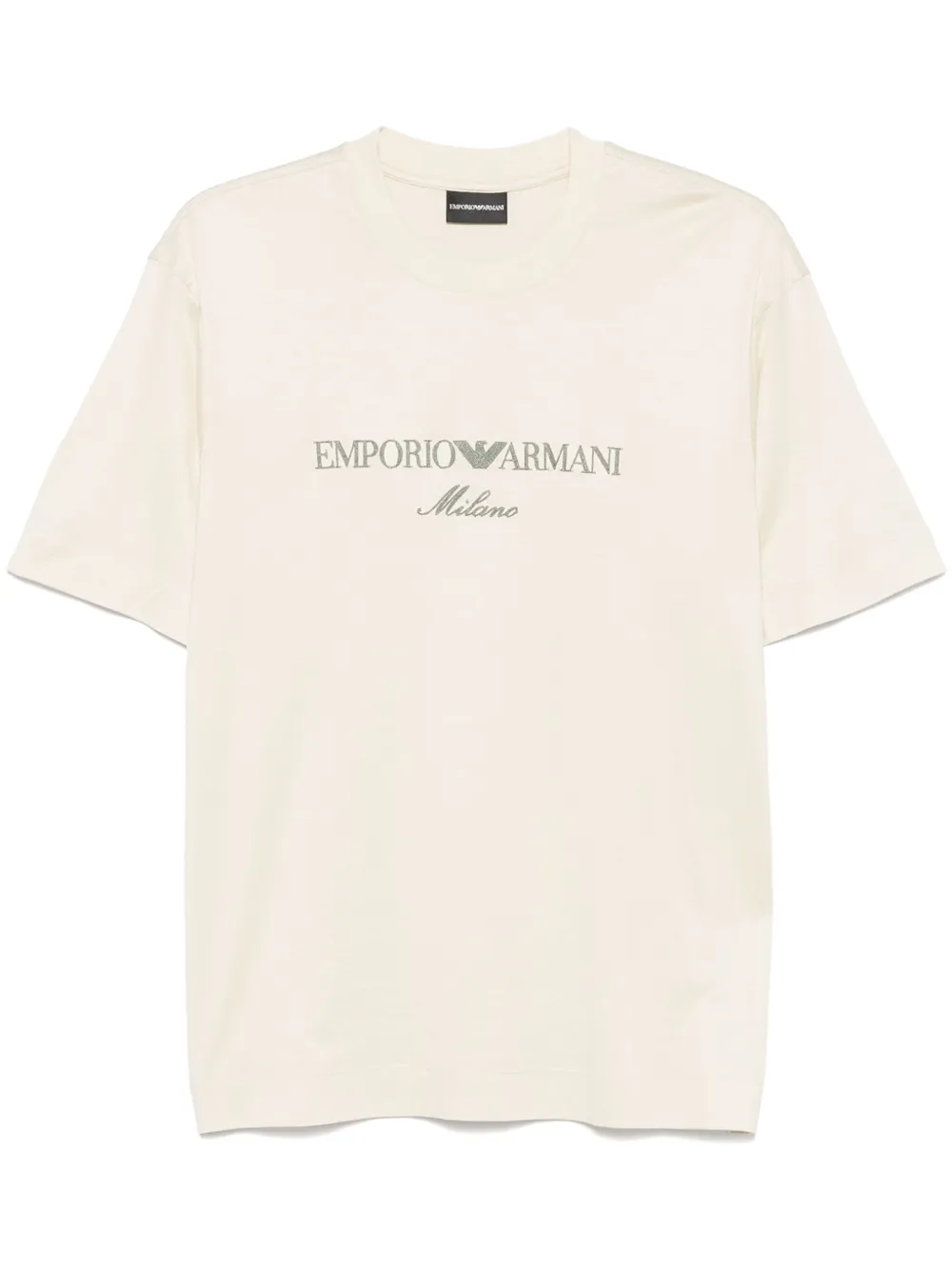 

Футболка с вышитым логотипом EMPORIO ARMANI, нейтральный