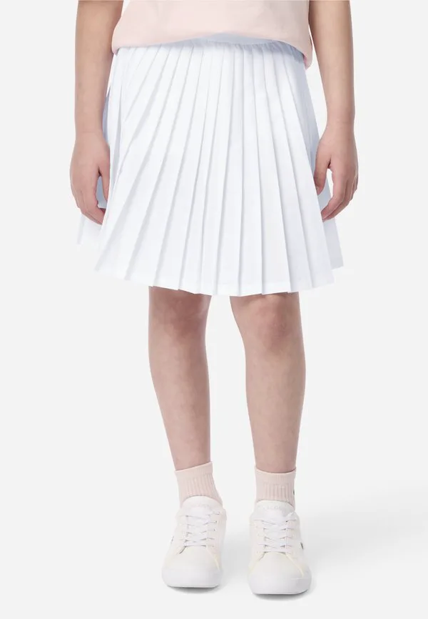 Спортивная плиссированная юбка с логотипом Lacoste, Blanc
