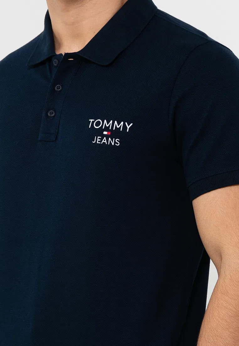 Поло, Slim Fit, Tommy Jeans Tommy Hilfiger, темно-синий — фото 3