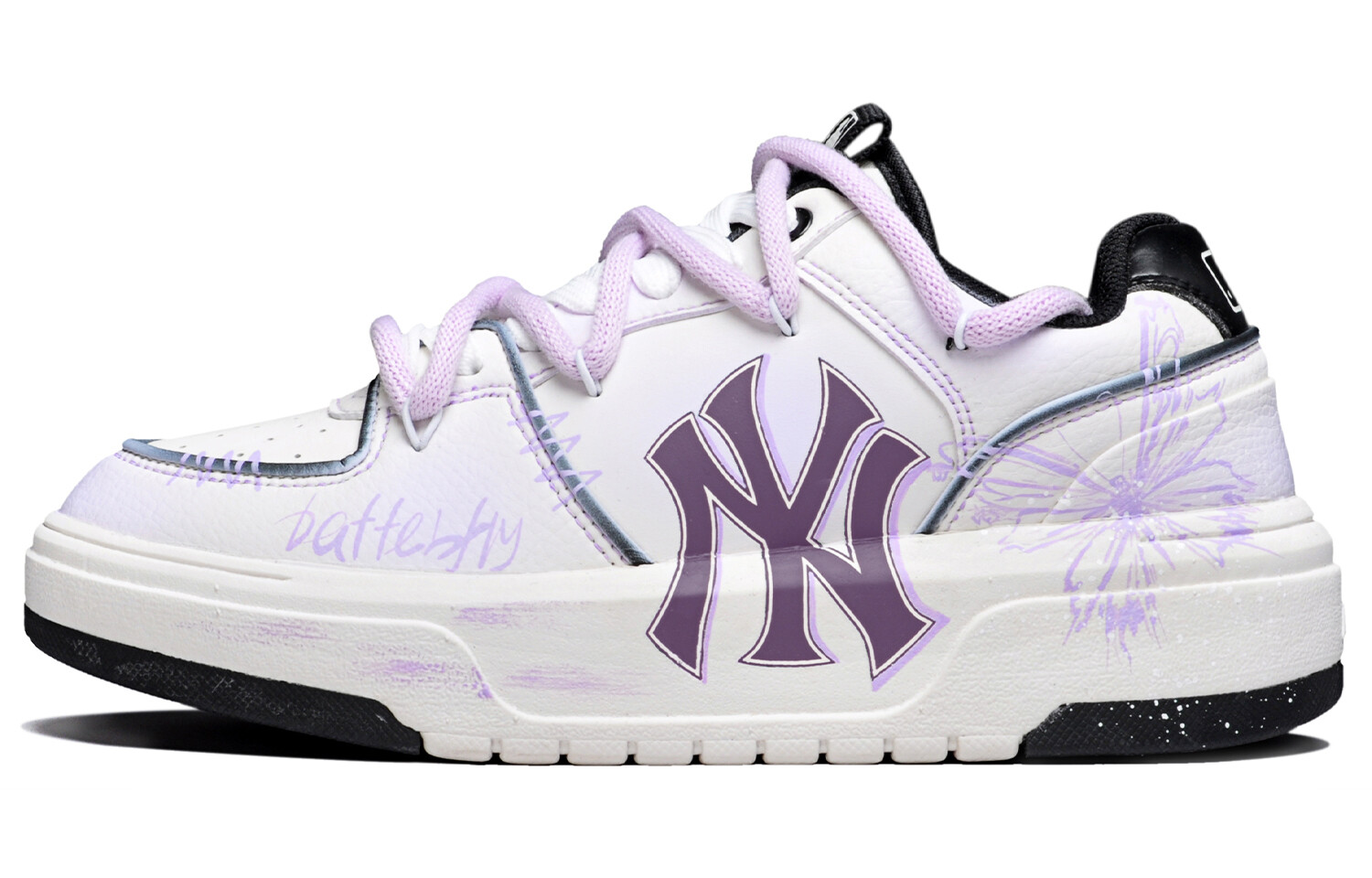 

Кроссовки MLB Chunky Liner Skateboarding Shoes Unisex Low-top White/purple, фиолетовый