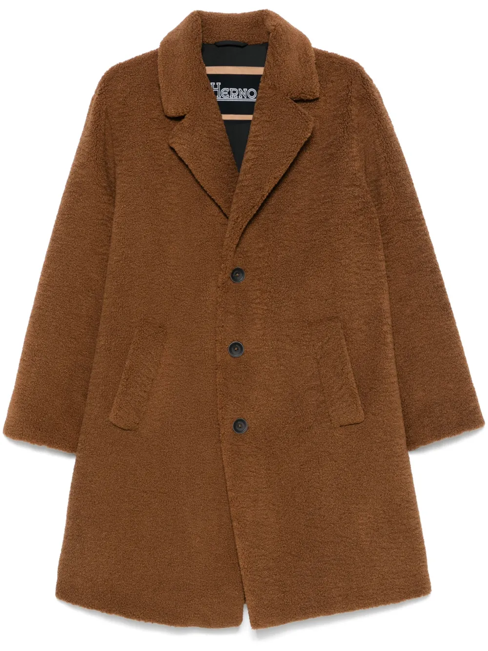 

Флисовое пальто Herno, коричневый