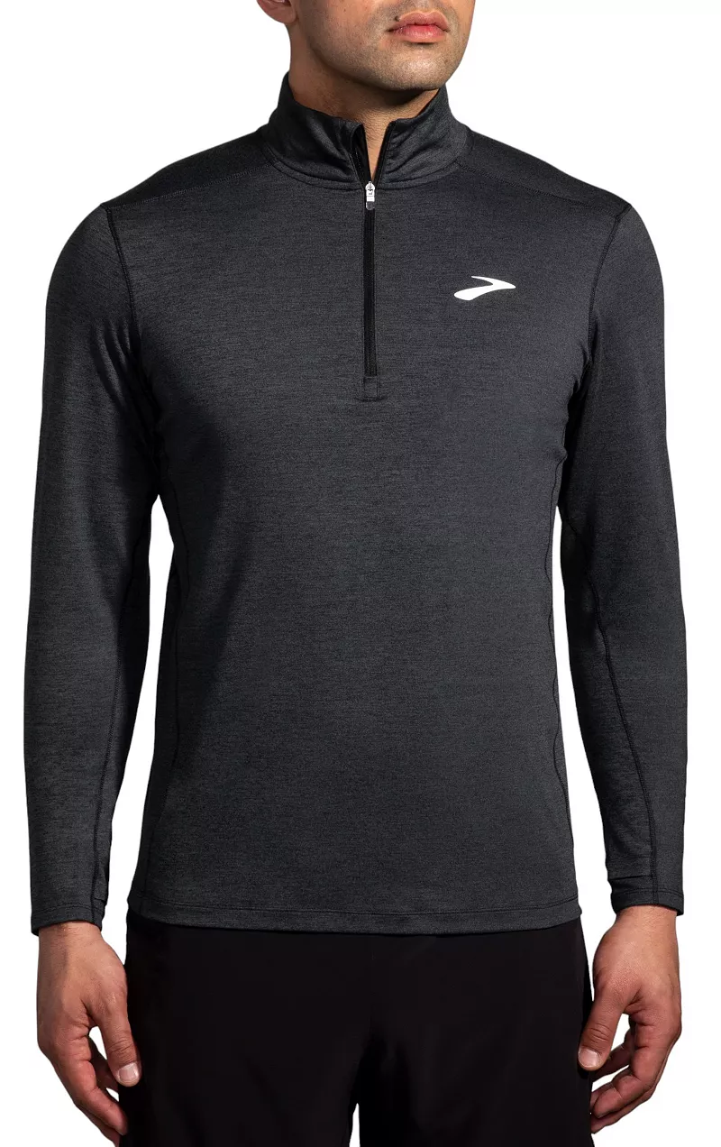 

Мужская рубашка Brooks Dash 2.0 на молнии 1/2, цвет Heather Black