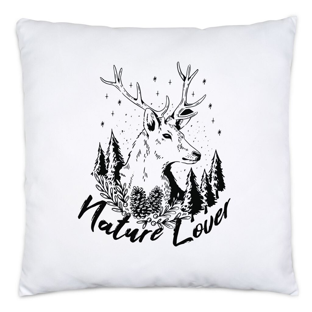 

Подушка Nature Lover Nature Love Wanderlust Олень между деревьями на природе Hey!Print