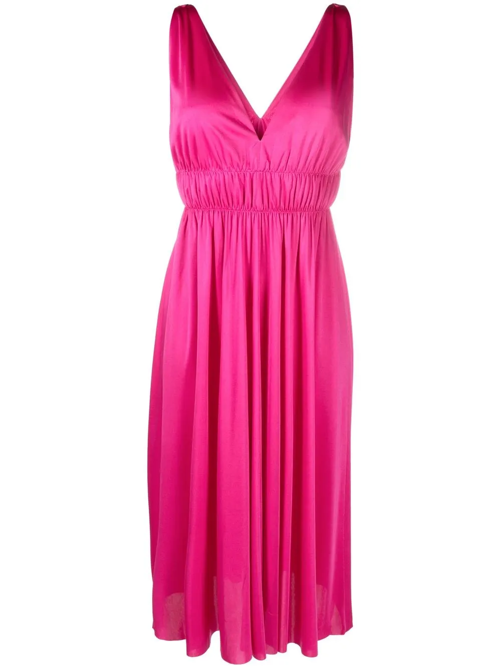 

Платье миди с V-образным вырезом P.A.R.O.S.H., розовый