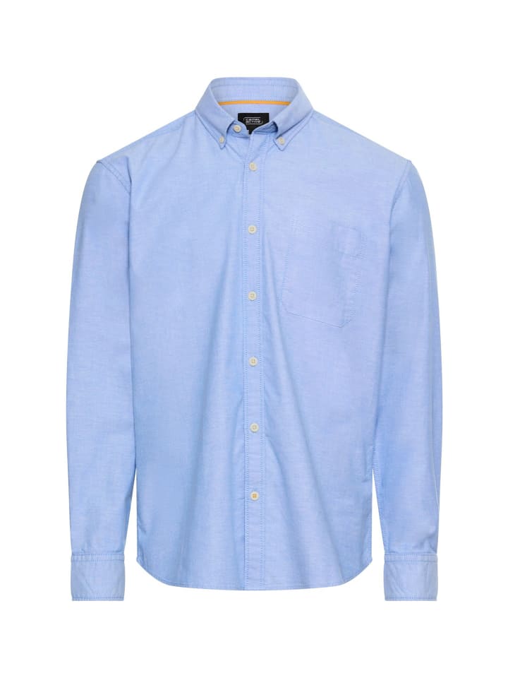 

Рубашка с длинными рукавами и планкой на пуговицах синего цвета Camel Active