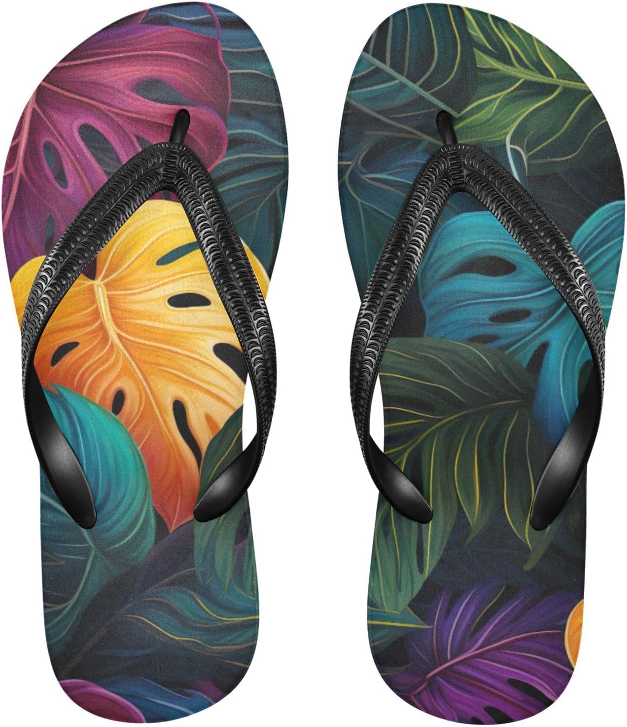 

Женские и мужские летние пляжные шлепанцы Palm Leaf с тропическим дизайном, для душа Kfbe