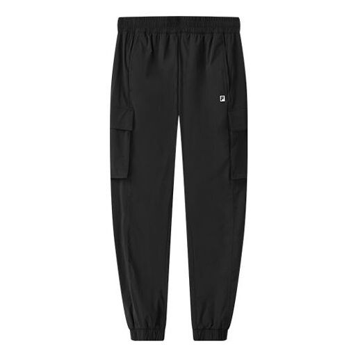 

Брюки knit bundle feet athleisure casual sports pants black Fila, черный