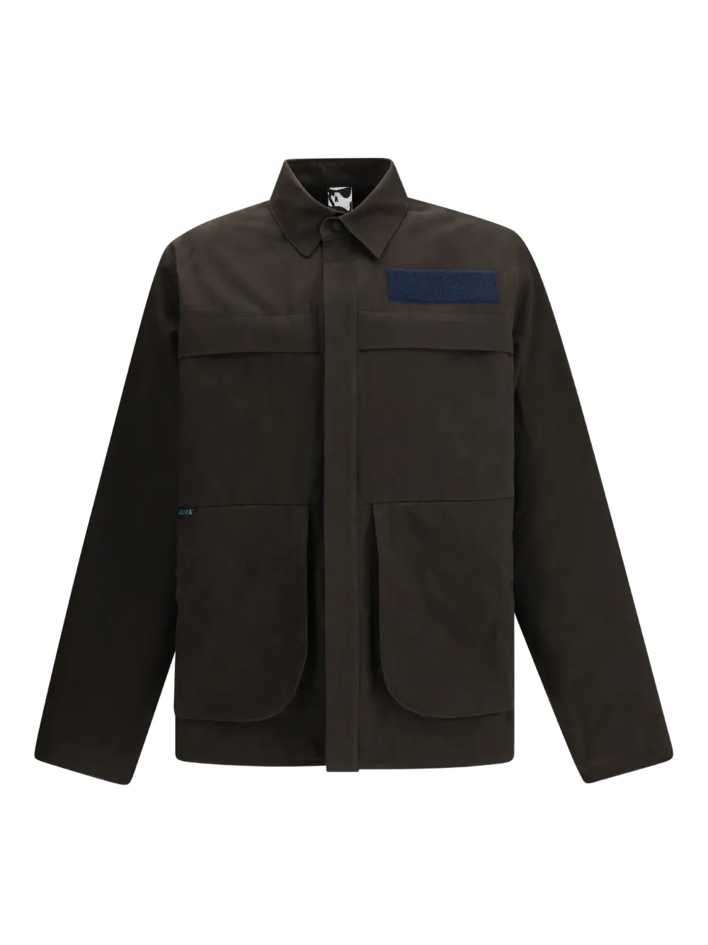 

Хлопковая рубашка-куртка с накладными карманами Alpha GR10K, коричневый