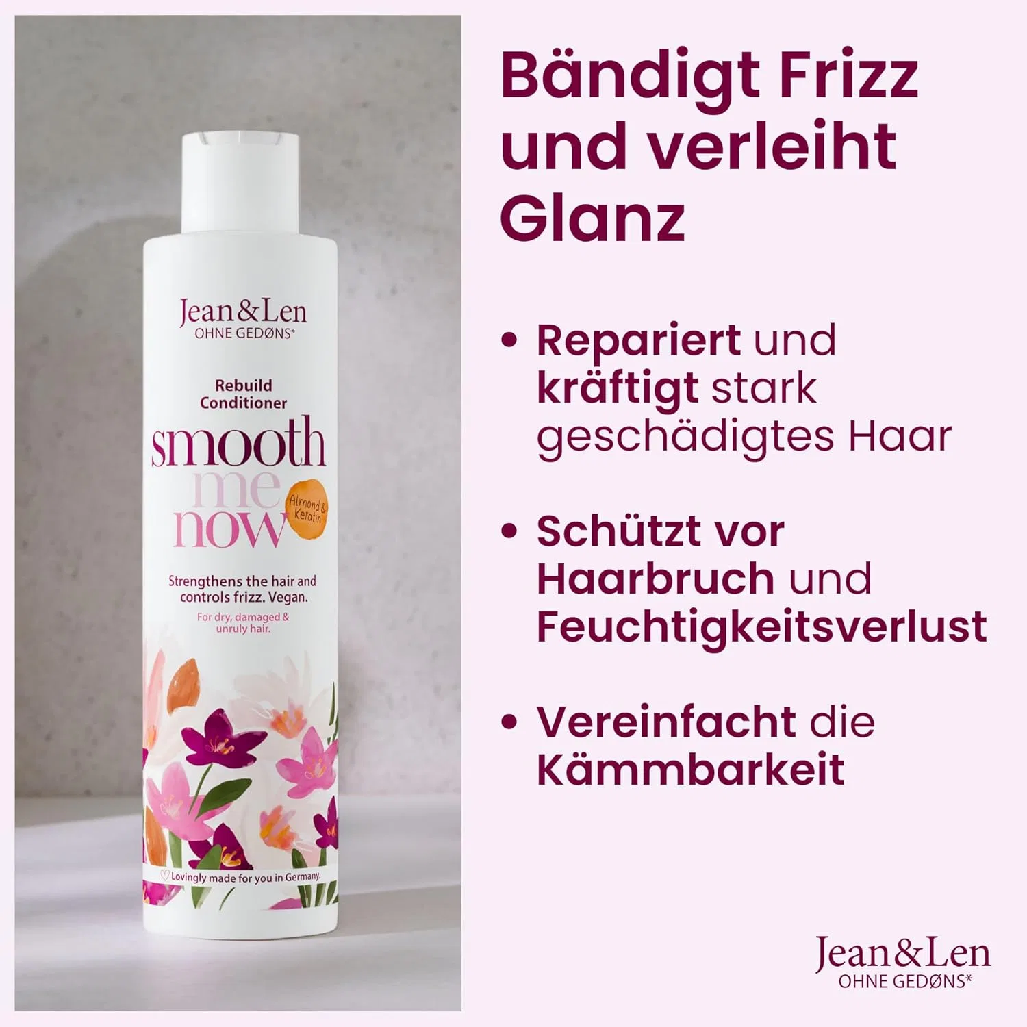 Кондиционер для сухих и поврежденных волос «Almond & Keratin» от Jean & Len Jean & Len — фото 3
