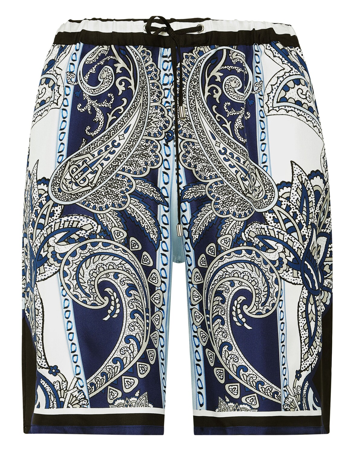 

Шелковые шорты с узором пейсли-платок Philipp Plein, цвет Light Blue