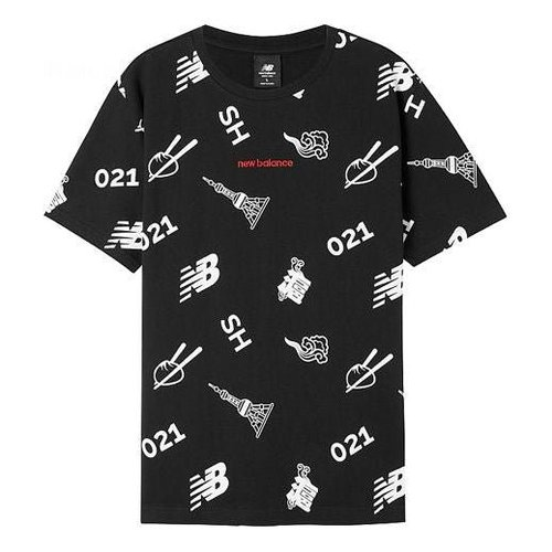 

Футболка New Balance Printing Short Sleeve Couple Style Black, черный