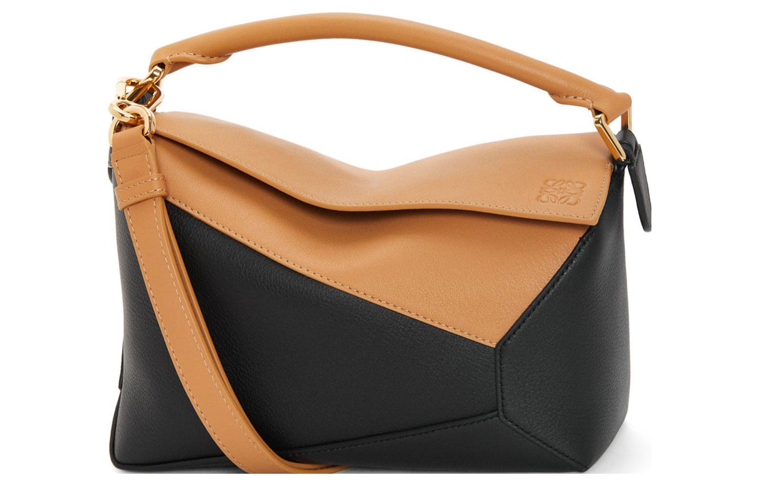 

LOEWE Кожаная сумка через плечо, кроссбоди, женская сумка Regular черная/коричневая