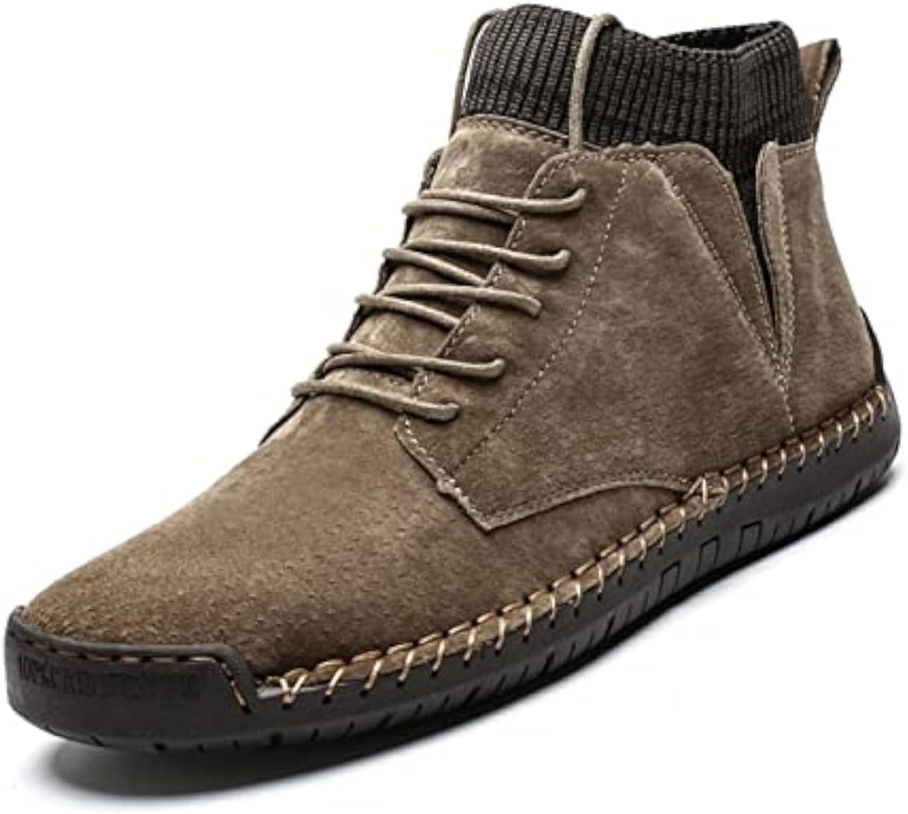 

Мужские винтажные лоферы средней высоты с ручной прошивкой и шнуровкой, ботинки Чакка на шнуровке, ботинки для мотоциклов и прогулок, повседневные кожаные ботинки до щиколотки Vannida, хаки