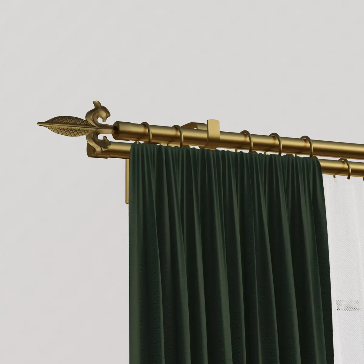 

Карниз для штор indeko "Genoa", 2 направляющие, желаемая длина 320 см, Ø16мм, цвет messingfarben