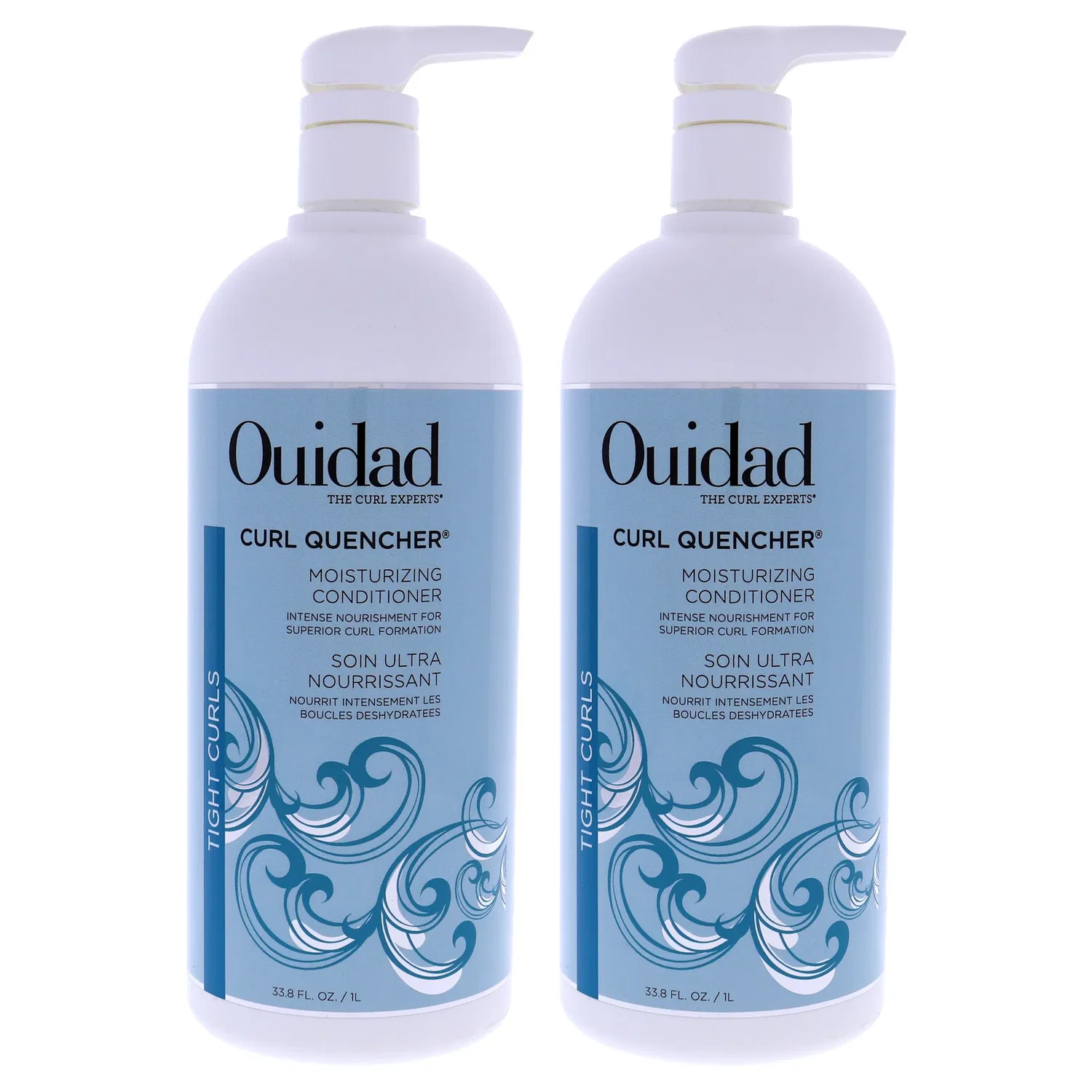 Увлажняющий кондиционер Curl Quencher от Ouidad для мужчин и женщин - 33,8 унции (950 мл) - упаковка из 2 штук, белый