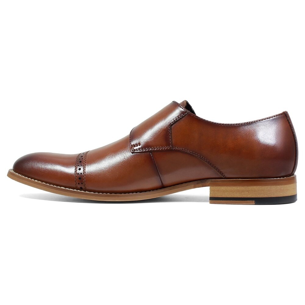 Мужские монки Desmond со средним и широким носком и ремешком Stacy Adams, цвет cognac leather — фото 3