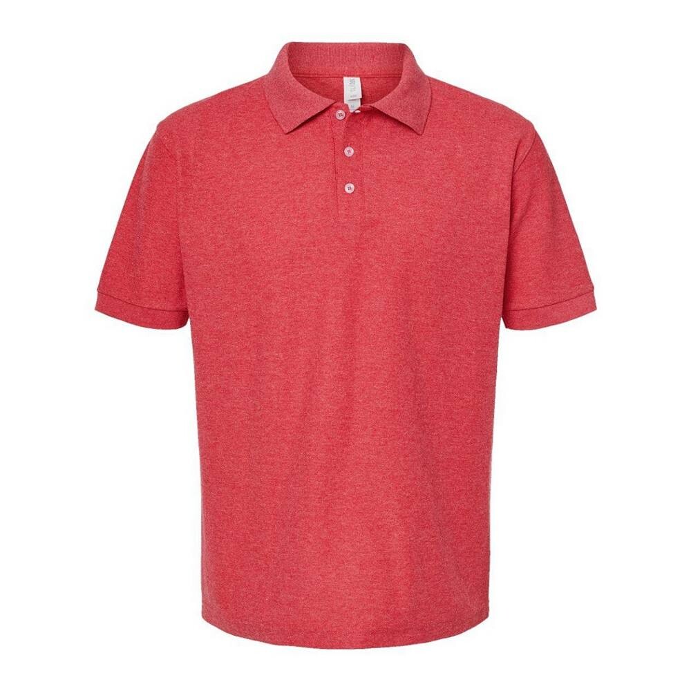 

Спортивная футболка-поло Tultex унисекс 50/50, цвет Heather Red