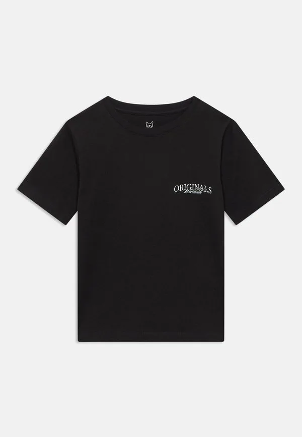Футболка с вырезом и принтом jorcatskills Jack & Jones Junior, Black