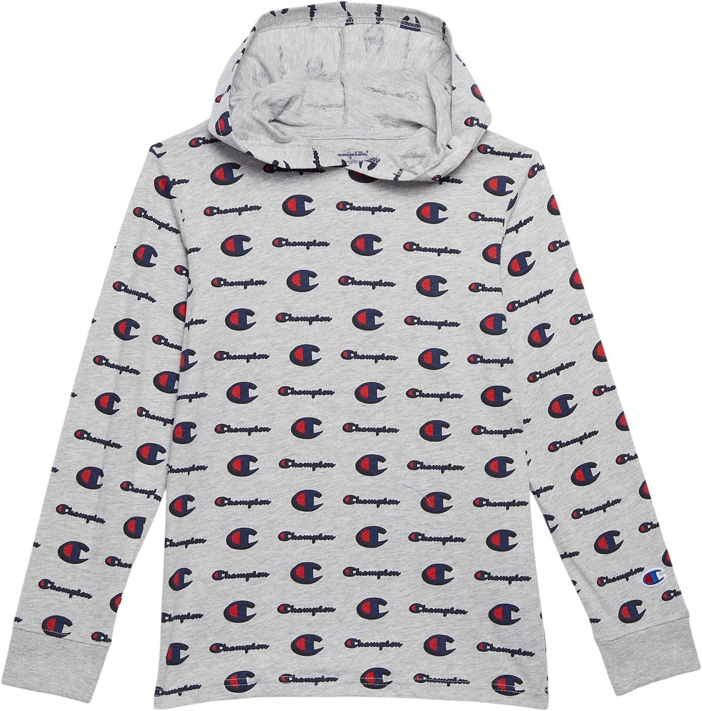 

Толстовка Champion All Over Print Hooded Long Sleeve Tee, цвет Oxford Heather