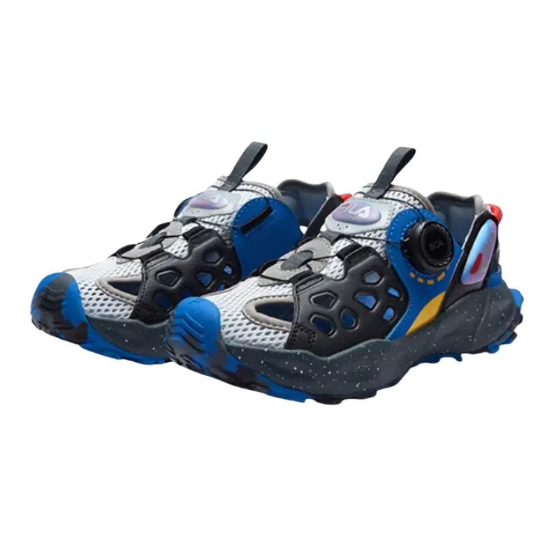 FILA KIDS Скользостойкие амортизирующие низкие детские сандалии Gray Black для подростков — фото 3