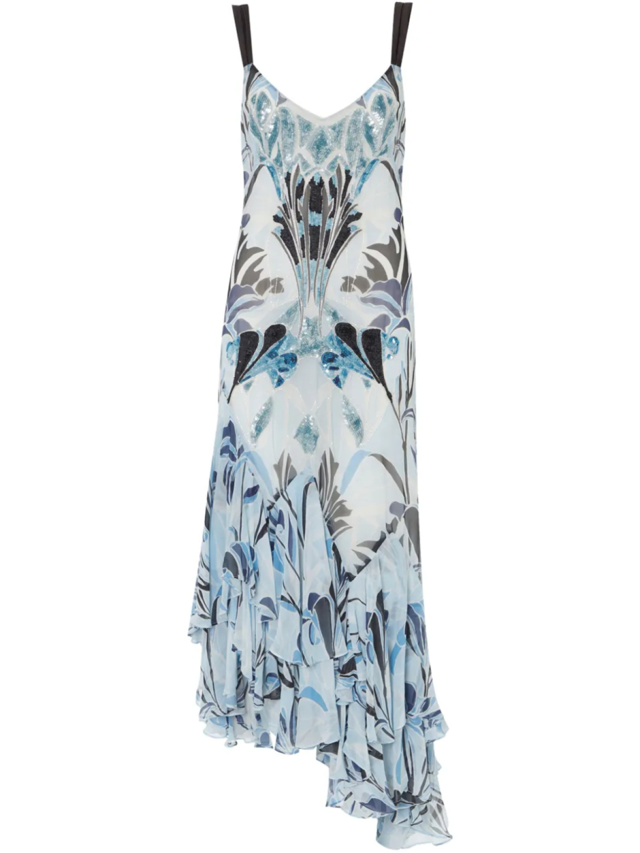 

Платье Alani с оборками Temperley London, синий
