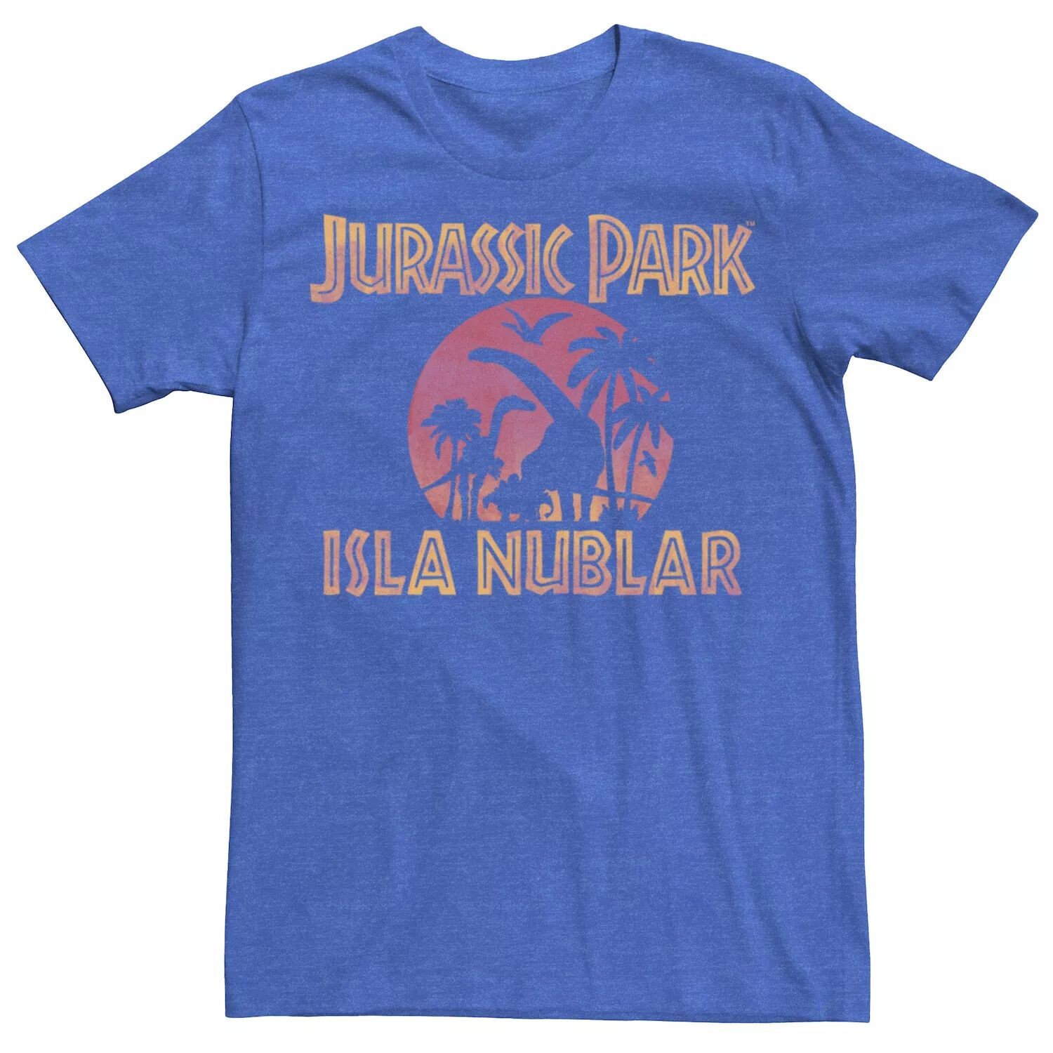 

Мужская футболка с градиентом заката «Парк Юрского периода» Isla Nublar Licensed Character