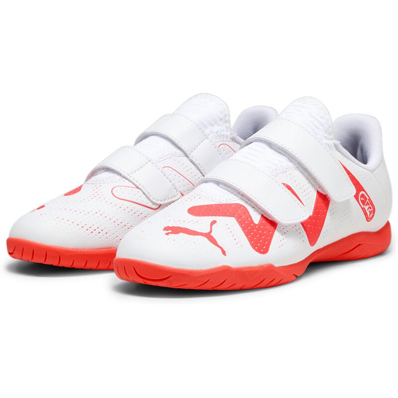 Футбольные бутсы для игры на хард Future Play It V JR Puma, белый — фото 3